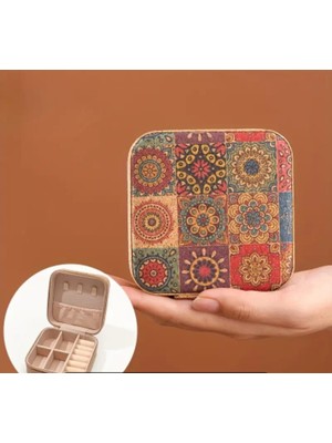 Seyahat Boy Desenli Takı Kutusu (Mini Boy)