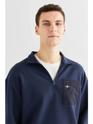 Gant Erkek Regular Fit Yarım Fermuarlı Sweatshirt