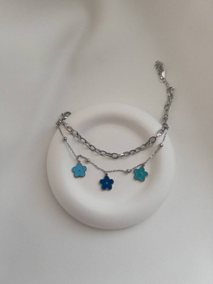 Minne Jewelry Çelik Çiçekli Bileklik - Çelik Bileklik - Çiçekli Bileklik