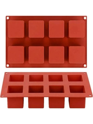 Tinky Winky Silikon Derin Kare Sabun Mum Epoksi Kek Buz Çikolata Pasta Kalıbı