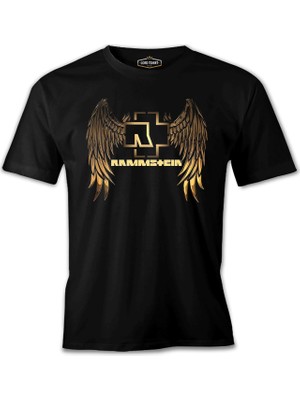 Rammstein - Golden Wings Siyah Erkek Tshirt