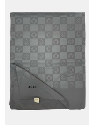 Aker Monogram Şal - Yeni Dama Desenli - Gri 973