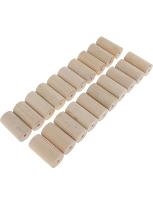 20PCS Ahşap Silindir Bitmemiş Tüp Diy Mücevher El Sanatları 20X40MM (Yurt Dışından)