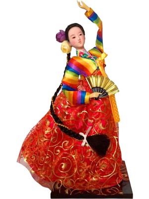 Hanbok Dekor Taşınabilir Mini Kabuki Heykeli Geyşa Kimono Heykelcik 27 (Yurt Dışından)