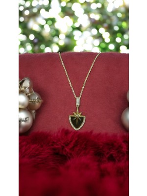 Wisteria Jewelry Kuzey Yıldız Figürlü Gold Renk Çelik Kolye 316L