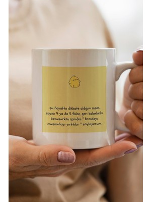 South Steel Şu Hayatta Dikkate Aldığım Insan Sayısı 4 Ya Da 5 Falan Baskılı Yılbaşı Hediyesi Kupa Bardak