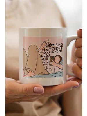 South Steel Hanımefendiliğimizi Bozarsak Çok Kişiye Hasar Veririz Baskılı Premium Yılbaşı Hediyesi Kupa Bardak