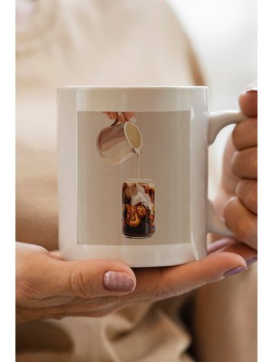 South Steel Süt ve Kahve Baskılı Yılbaşı Hediyesi Kupa Bardak