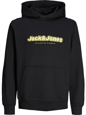 Jack & Jones Kapüşon Yaka Siyah Erkek Sweatshırt 12261431_JCOTAMI Sweat Hood