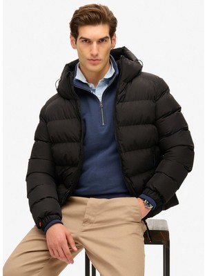 Superdry Siyah Erkek Mont M5011912A02A_SPORTS Puffer Jacket