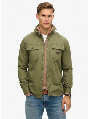 Superdry Normal Yeşil Erkek Gömlek M4010730A8TQ_CANVAS Workwear Oversh