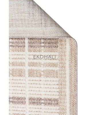 Eko Halı Joy Koleksiyonu Yumuşak Dokulu Tozsuz Halı Joy 04 Beige Grey