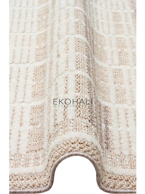 Eko Halı Joy Koleksiyonu Yumuşak Dokulu Tozsuz Halı Joy 04 Beige Grey