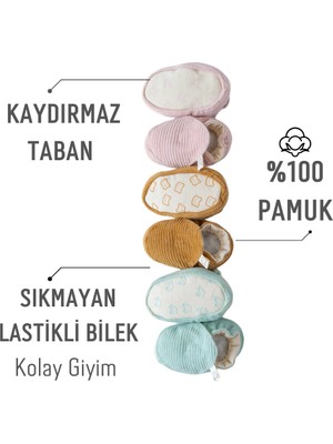 Mama Yoyo Kadife Patik - Kahve - Kaydırmaz Taban