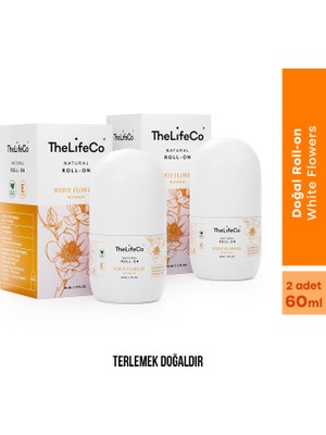 Thelifeco %100 Doğal Roll-On Deodorant White Flowers (Woman) 60 ml x 2 Adet