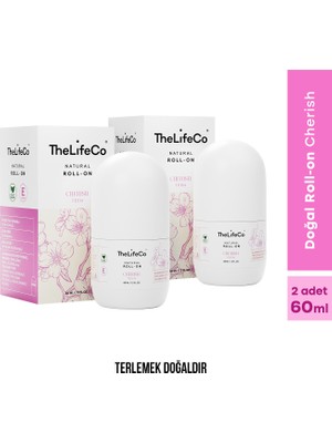 TheLifeCo %100 Doğal Roll-On Deodorant Cherish (Teenage) 60 ml x 2 Adet