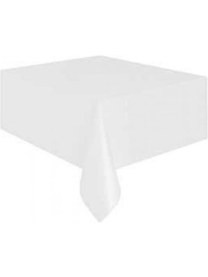 Beyaz Plastik Masa Örtüsü 137X270CM