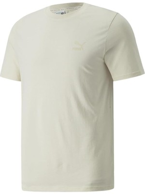 Puma Classic Small Logo T-Shirt In Cream