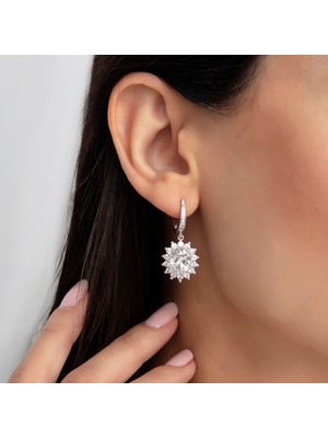 Usho Jewelry 925 Ayar Gümüş Pırlanta Modeli Italyan Zincir Şık Dia Takım, Kadın Takım