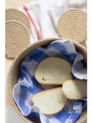 My Eticaret Hasır Halat Jüt Dekoratif  Bardak Içecek Mum Altlığı 4 Lü  Set