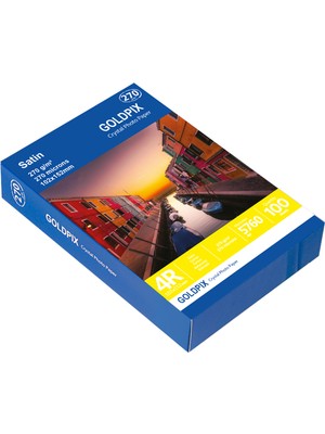 Goldpix 10x15 İnkjet Fotoğraf Kağıdı 100 Adet 270 gr Premium Mat Beyaz Kağıt