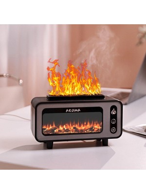 CoverZone K05 Retro Şömine Görünümlü Humidifier Buhar Makinesi