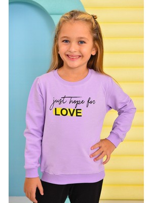 Zuzunga For Love Mor Kız Çocuk Sweatshirt