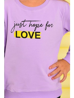 Zuzunga For Love Mor Kız Çocuk Sweatshirt