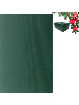 Roco Paper Co. Italyan Kraft Hediye Paketleme Kağıdı, Paket Ambalaj Kağıdı, Koyu Yeşil, NO:560 70X200 cm