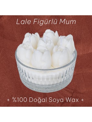 Allegro Lale Figürlü %100 Doğal Soya Wax Kokulu Dekoratif Mum