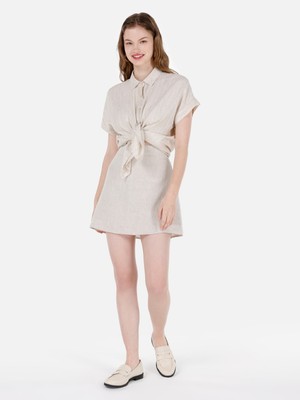Mini Skirt   Kadın Bej Etek Cl1068925