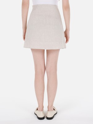 Mini Skirt   Kadın Bej Etek Cl1068925