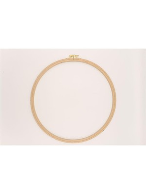 Nurge Ahşap Vidalı Nakış Kasnak No:7 - 8 mm Açık Kahverengi