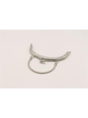 Gül Çanta Klips Saplı - 16 cm Gümüş