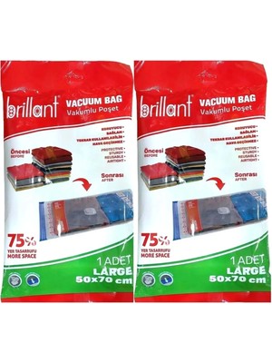 VELEV HOME Vakumlu Poşet/hurç 50*70CM Large (2 Li Set)