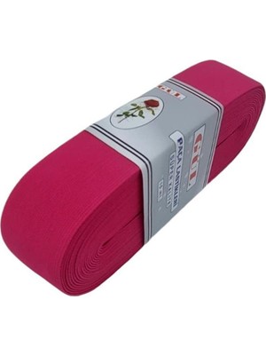 Gül Renkli Lastik 4 cm - 10 mt Fuşya
