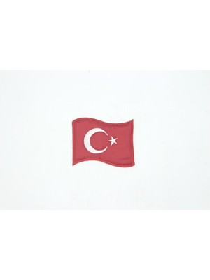 Gül Model 12 Bayrak Aplik - Std Kırmızı