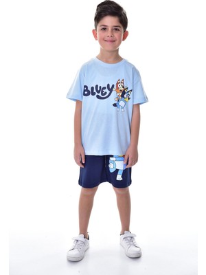 Zuzunga Bluey Baskılı 2'li Şort - T-Shirt Çocuk Takım