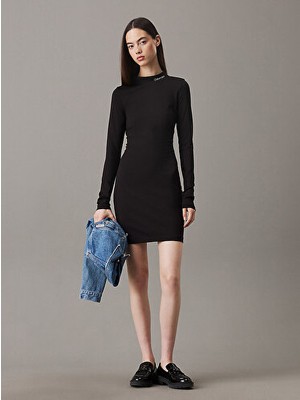 Calvin Klein Logo Elastıc Mılano Dress