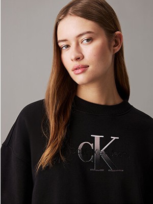 Calvin Klein Embroıdered Monologo Crew Dress