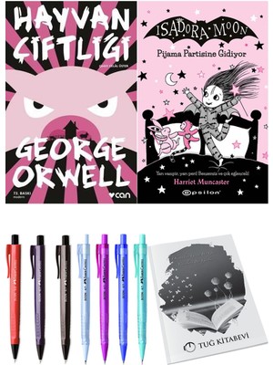 Isadora Moon 10 Pijama Partisine Gidiyor ve Hayvan Çiftliği 2li Set