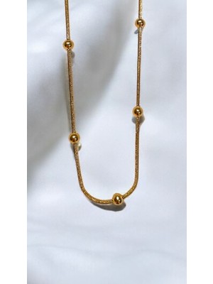 Wisteria Jewelry Gold Renk Toplu Zincir Çelik Kolye 316L