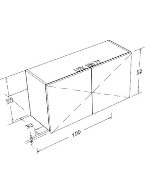 Ege 100 cm Mdf Çok Amaçlı Mutfak Üst Dolabı