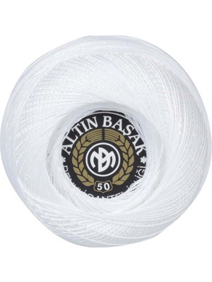 Altınbaşak Renkli Dantel Ipliği No:50 (20 Gr) - Beyaz