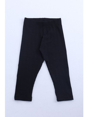 Zuzunga Kız Çocuk Siyah Fitilli Tayt