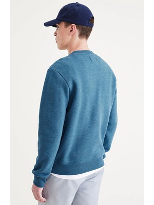 Dockers Bisiklet Yaka Mavi Erkek Sweatshirt A3199-0033