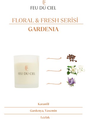 Feu du Ciel Premium Gardenia Leylak Ve Yasemin Kokulu Mum 150 gr