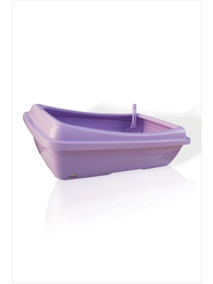 M3 Decorium Taşırmayan Dev Büyük Derin Kocaman Mor Kedi Köpek Evcil Hayvan Kürekli Kum Kabı Tuvaleti Wcsi Kutusu