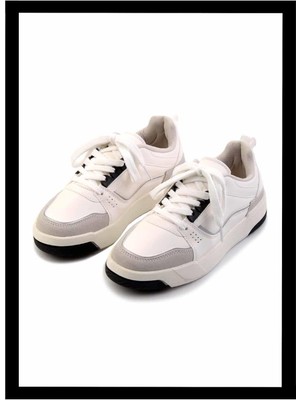 Bambi Beyaz Lame  Kadın Sneaker K01591513009