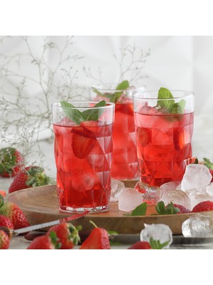 Lav Keops Cam Meşrubat Bardağı 6'lı 460 ml (Büyük Su/Kokteyl/Soğuk Kahve Bardağı )